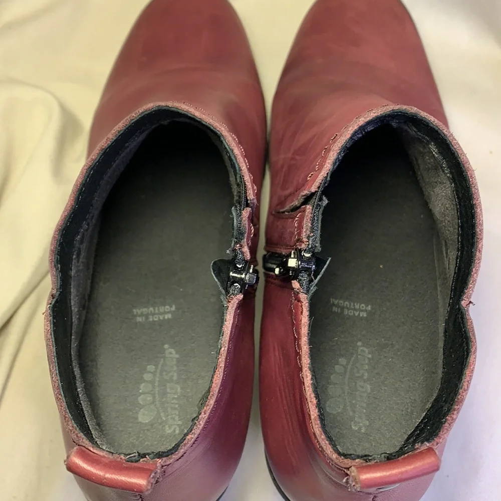 Spring step super soft leather ankle booties